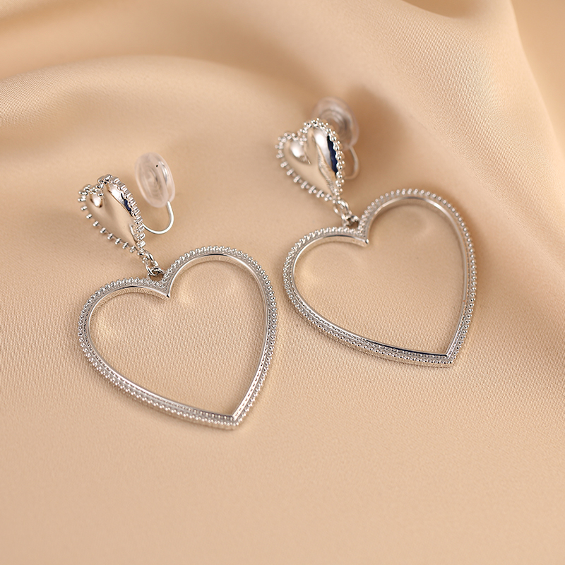 港味誇張大愛心耳環