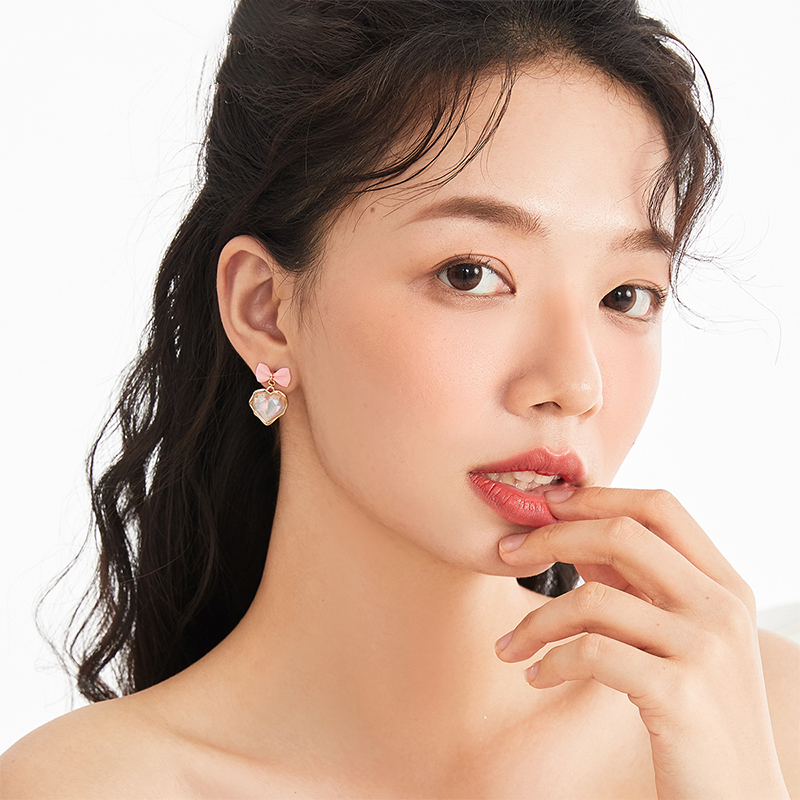 愛心蝴蝶結少女心耳環