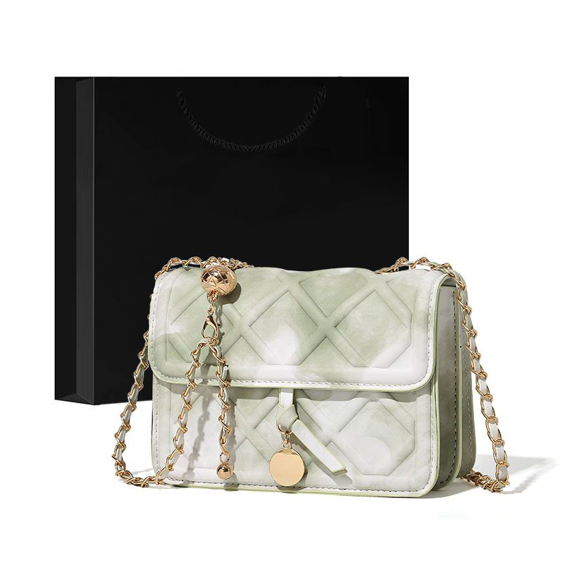 新款洋氣百搭錬條斜肩包 小方包