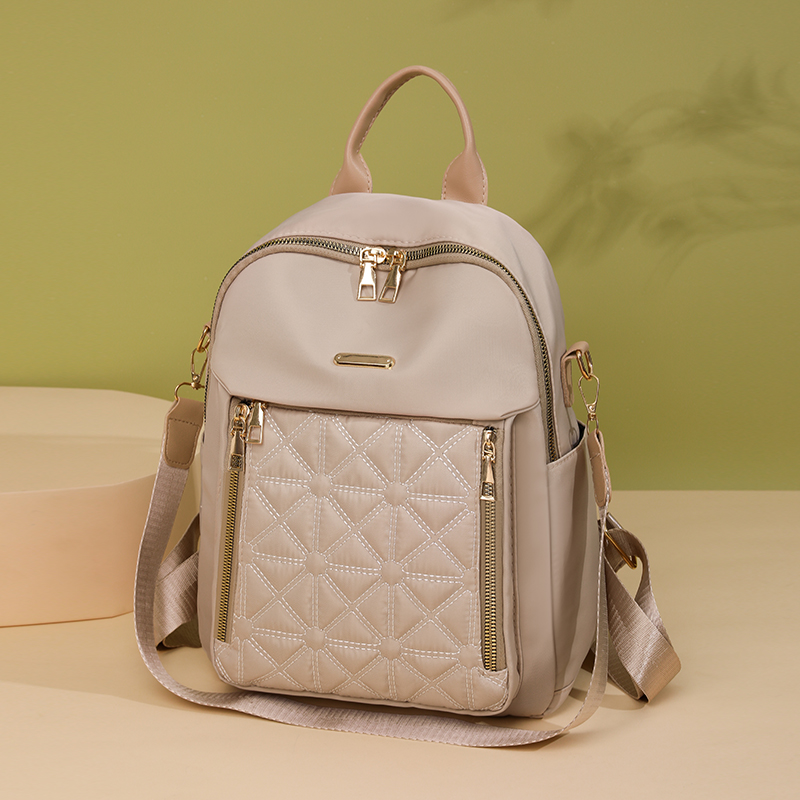 牛津布雙肩包 多口大容量書包後背包