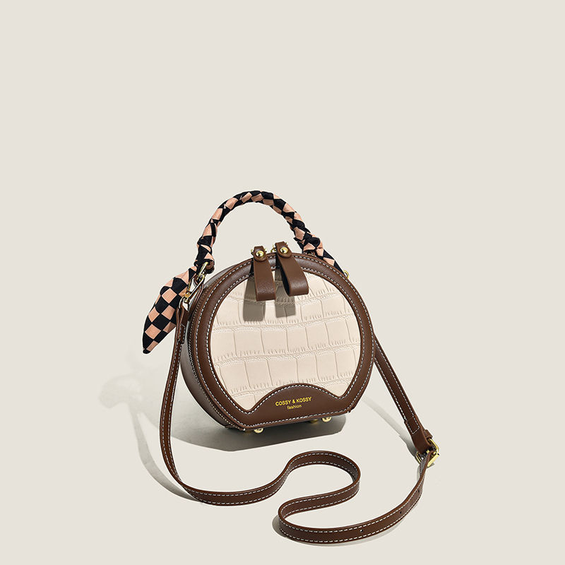  質感時尚斜肩包洋氣手提小圓包