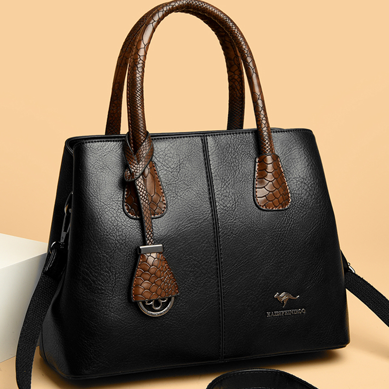 時尚單肩斜肩包牛皮手提包