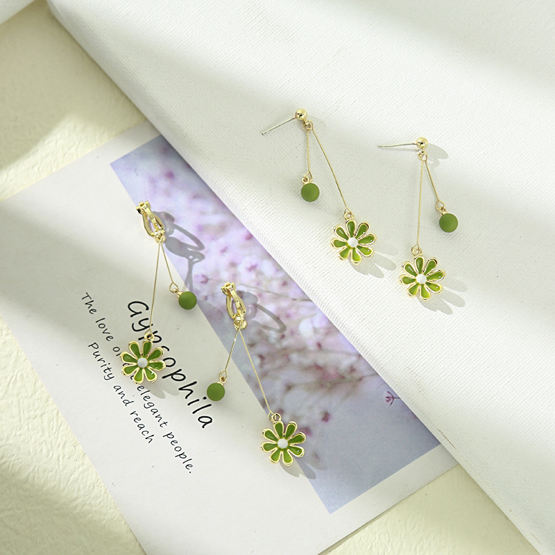 春天小雛菊 甜美清新耳環 • 夾式耳環