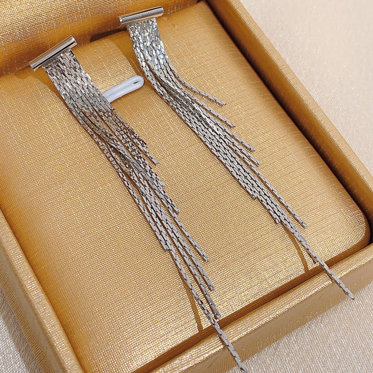 新款長流蘇顯瘦耳環