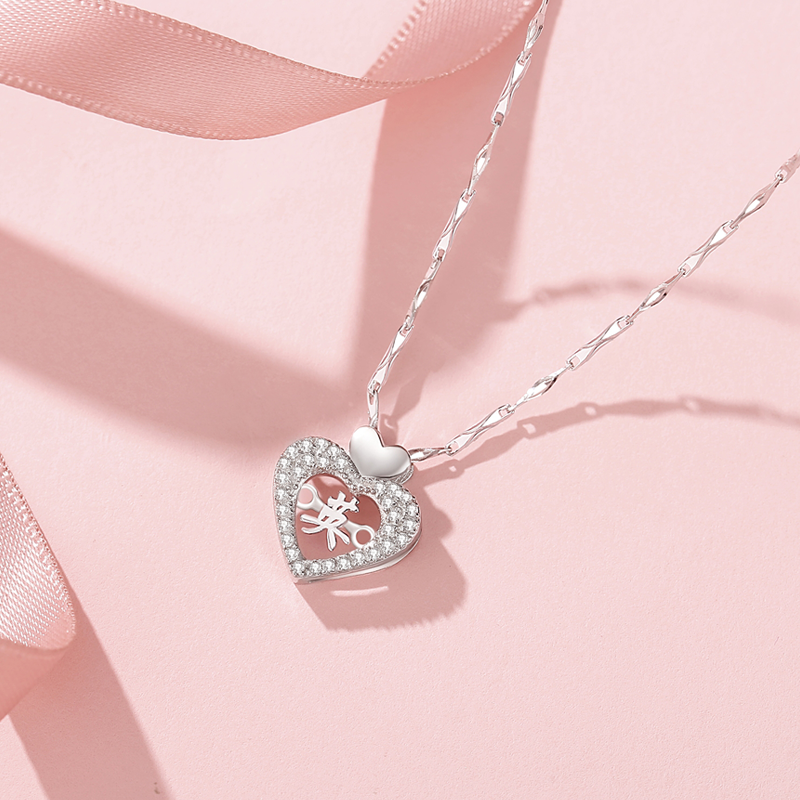 訂製款｜心動時刻 愛心純銀項錬鎖骨錬