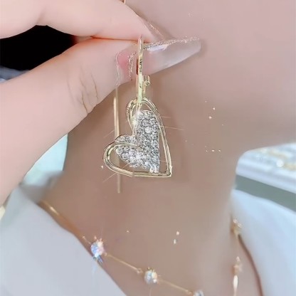 心心相印愛心AB款流蘇耳環