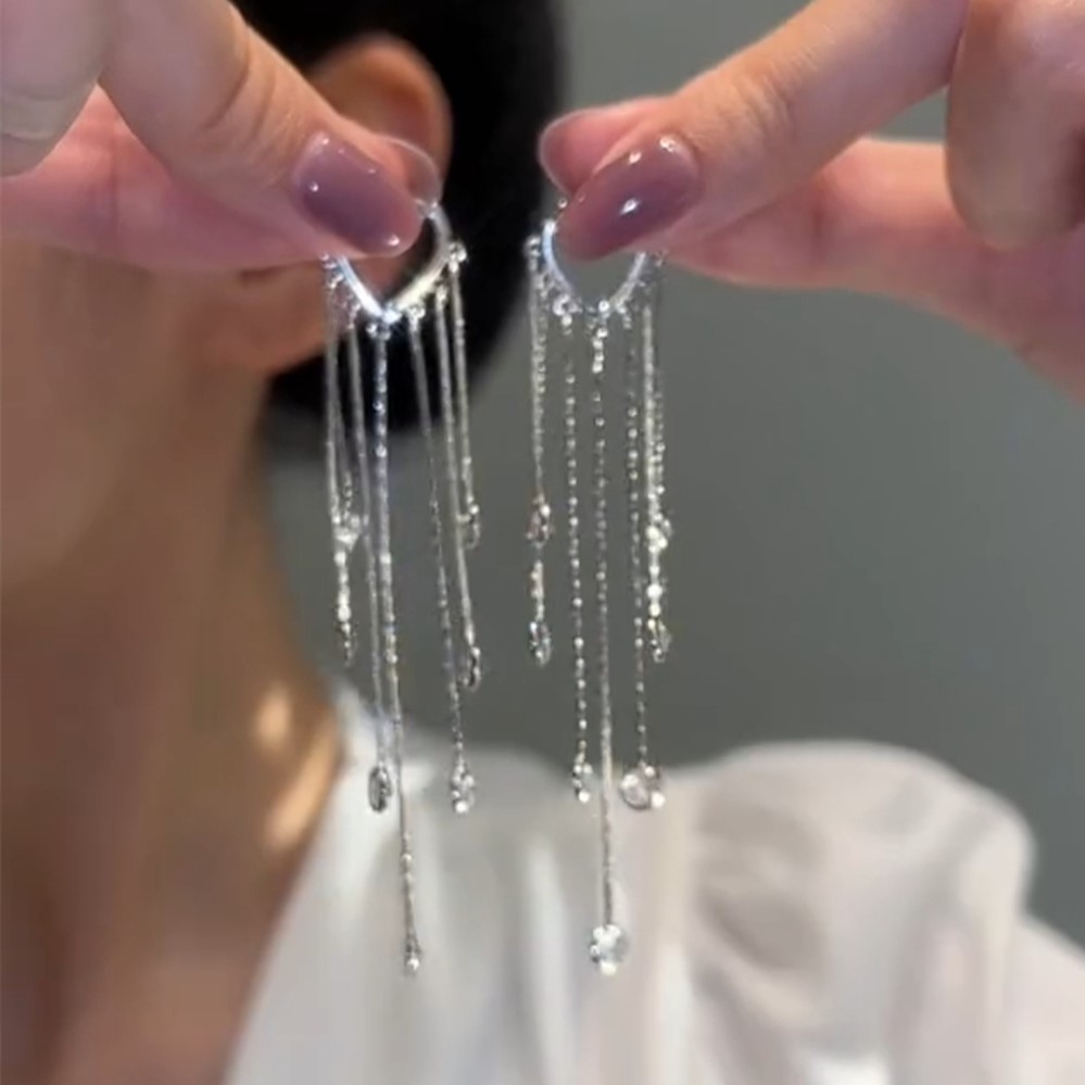 星影長款流蘇耳環