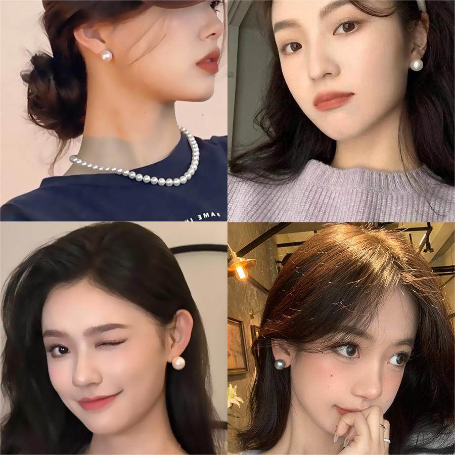 珍珠耳夾無耳洞蚊香盤耳環