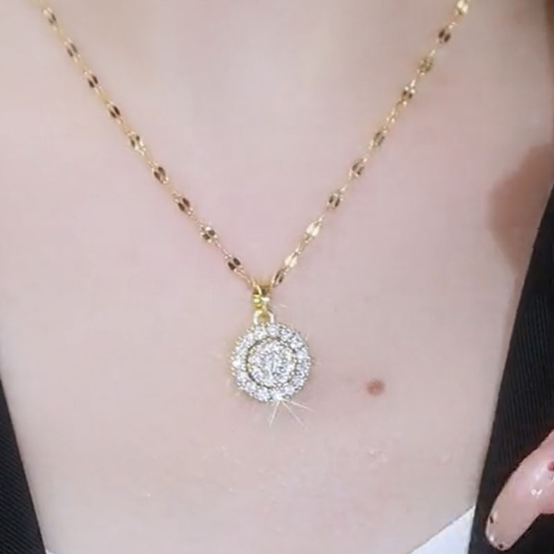 時來運轉一克拉鑽石項錬 necklace純銀項錬送禮首選特別的禮物