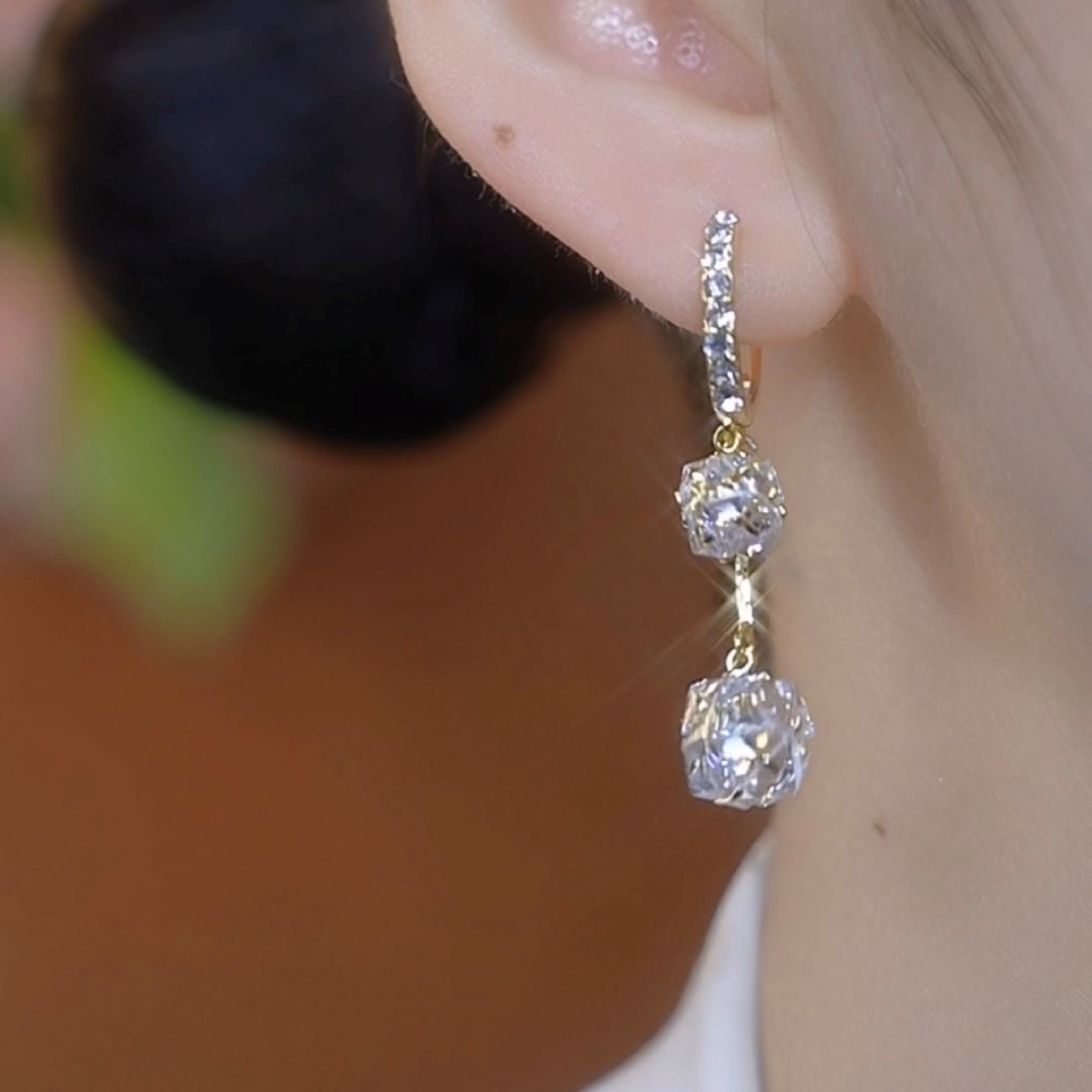 輕奢高級感鋯石流蘇耳環