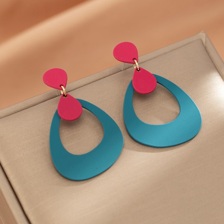 個性撞色幾個耳環