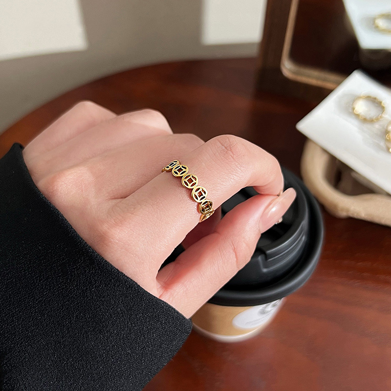 八方來財 錢多多銅錢戒指