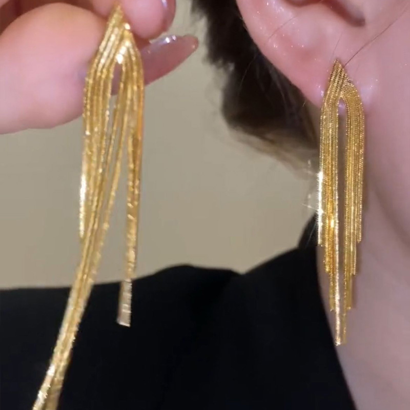 金色氣質流蘇耳環