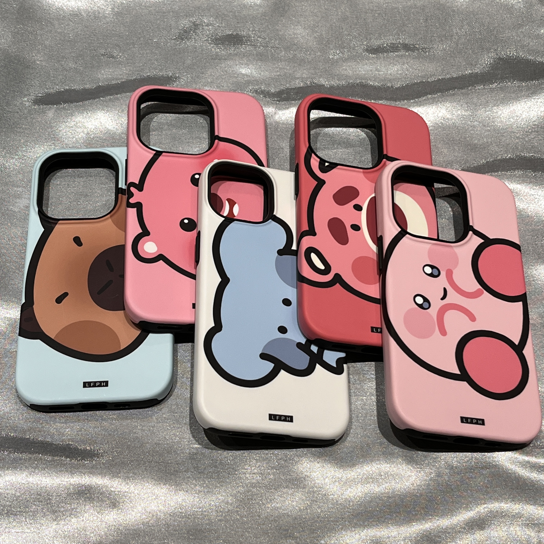 可愛露比 卡比情侶手機殼 菲林iphone軟殼