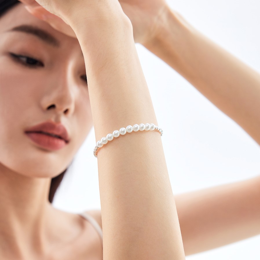 碎銀幾兩珍珠純銀手錬