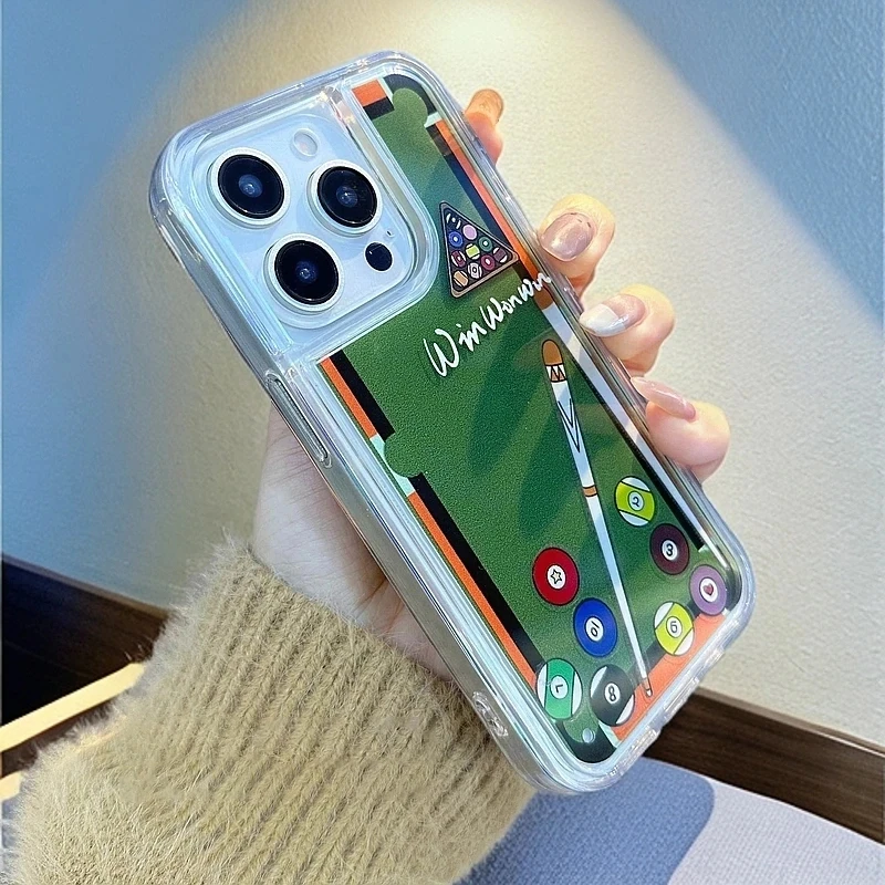 創意流沙殼 趣味桌球iphone保護殼