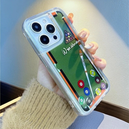 創意流沙殼 趣味桌球iphone保護殼