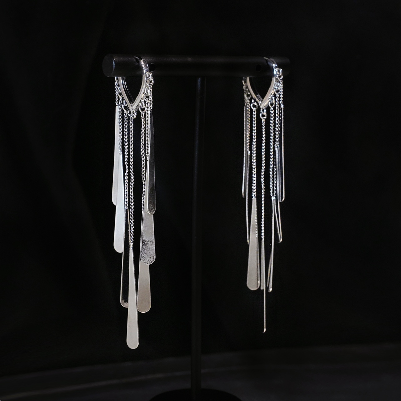 「風鈴」長款氣質流蘇亮片耳環