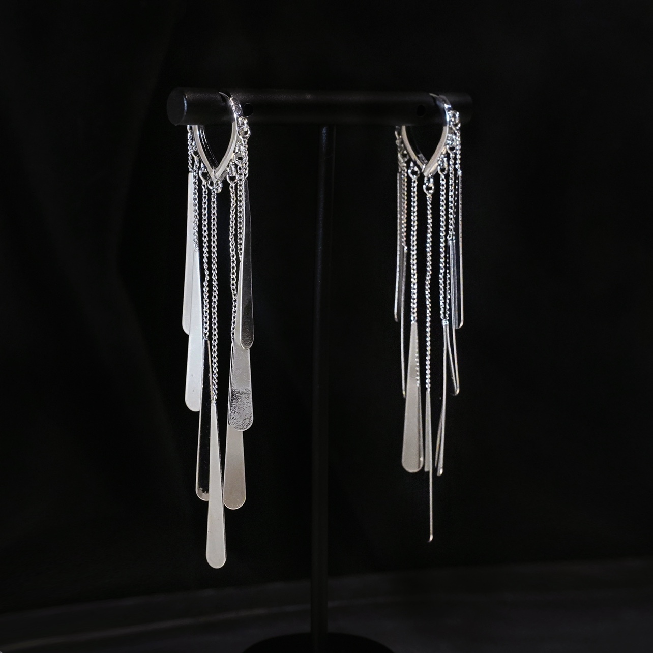 「風鈴」長款氣質流蘇亮片耳環