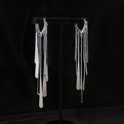 「風鈴」長款氣質流蘇亮片耳環