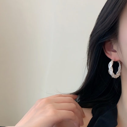 復古網狀圈圈金色耳環 （Earrings）