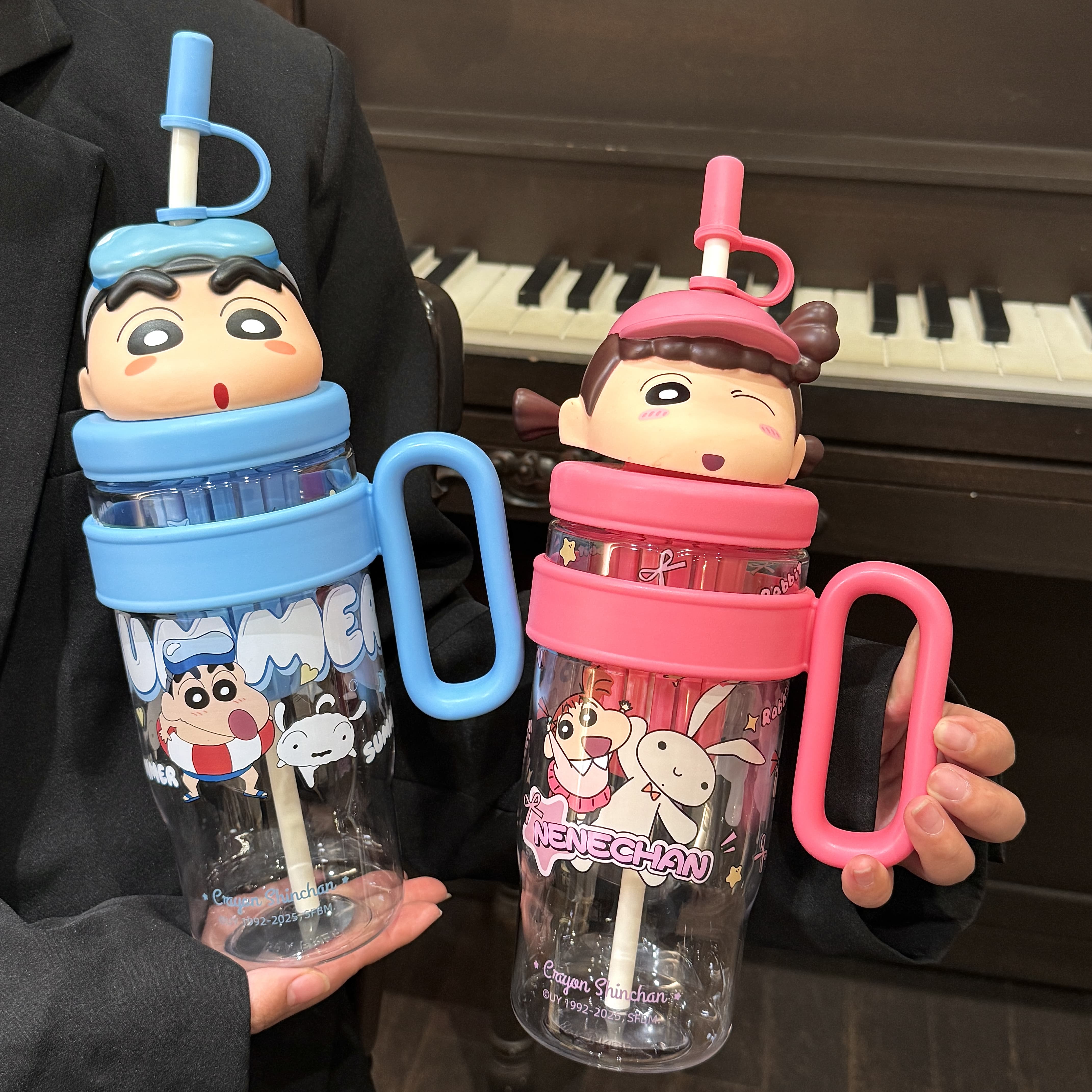 史努比&蠟筆小新超大容量 帶把手冰霸杯