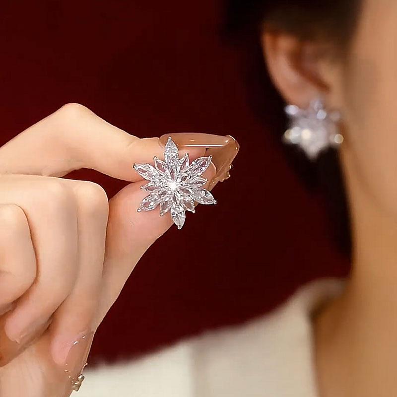 超閃浪漫雪花耳環  