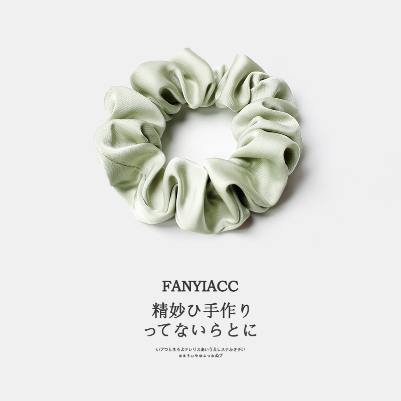 法式緞面大腸簡約髮圈