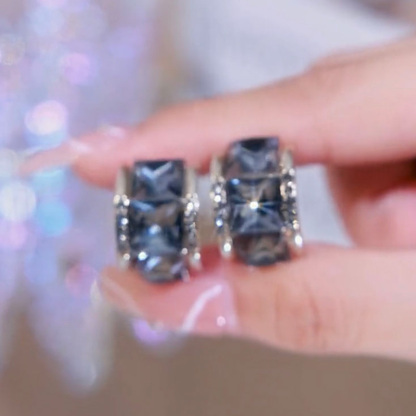 復古黑輕奢耳扣耳環