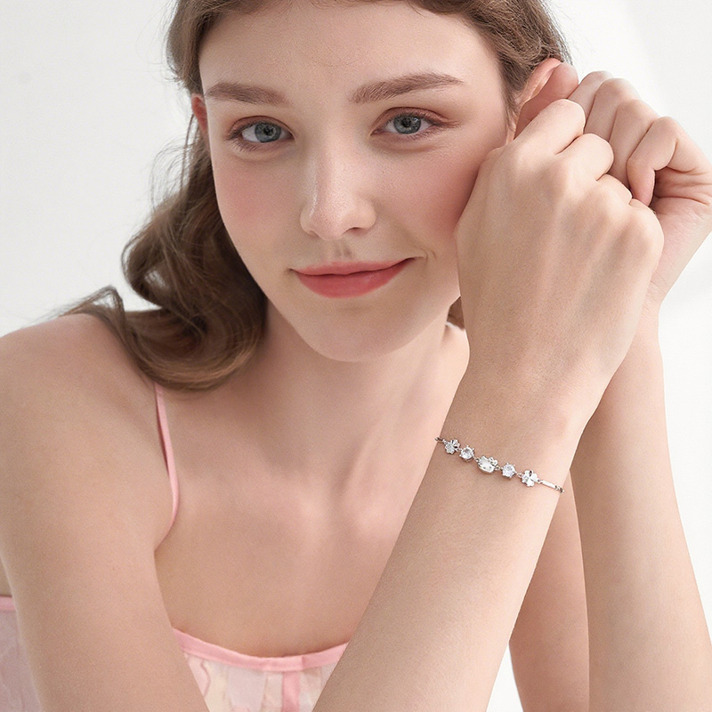 三麗鷗Hellokitty純銀四葉草手錬生日禮物