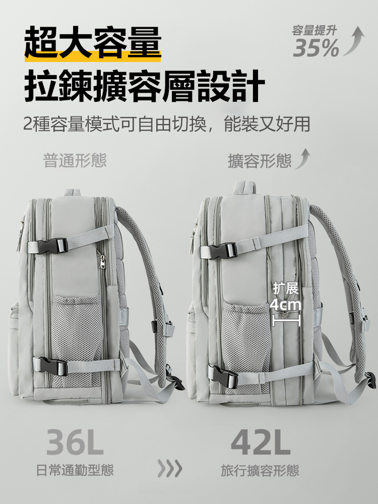 短途旅行背包大容量後背包 輕便書包
