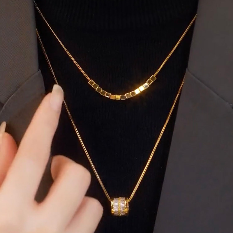 超閃小蠻腰雙層疊戴項鍊