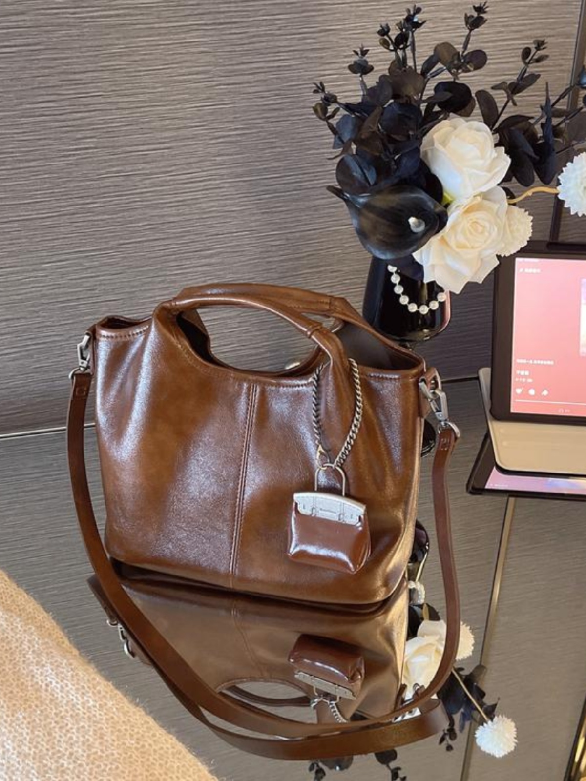 新款復古時尚斜肩包手提包