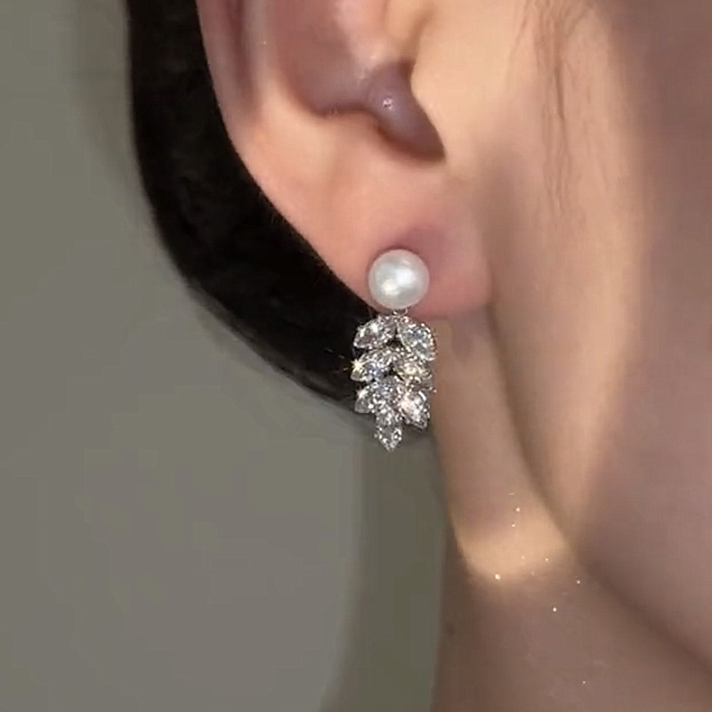 輕奢麥穗流蘇珍珠耳環