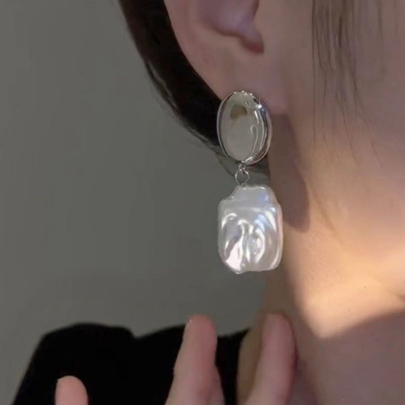 復古不規則巴洛克珍珠耳環