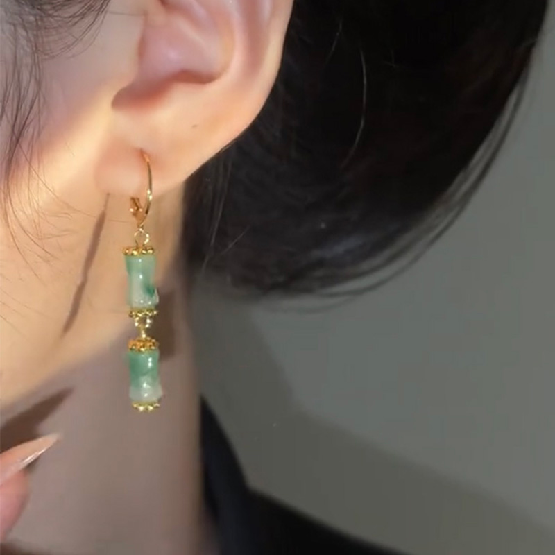 小香風不對稱竹節耳環