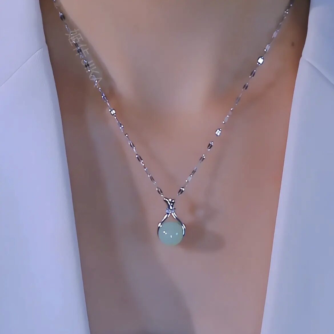 銀色福袋錢袋項錬