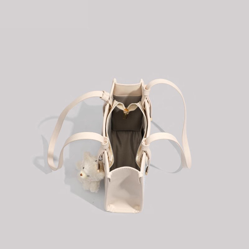 百搭拼色水桶包 托特包