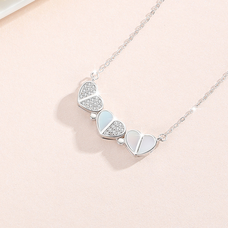 【520送禮】925純銀 三生有幸  三葉草磁吸花瓣項鍊