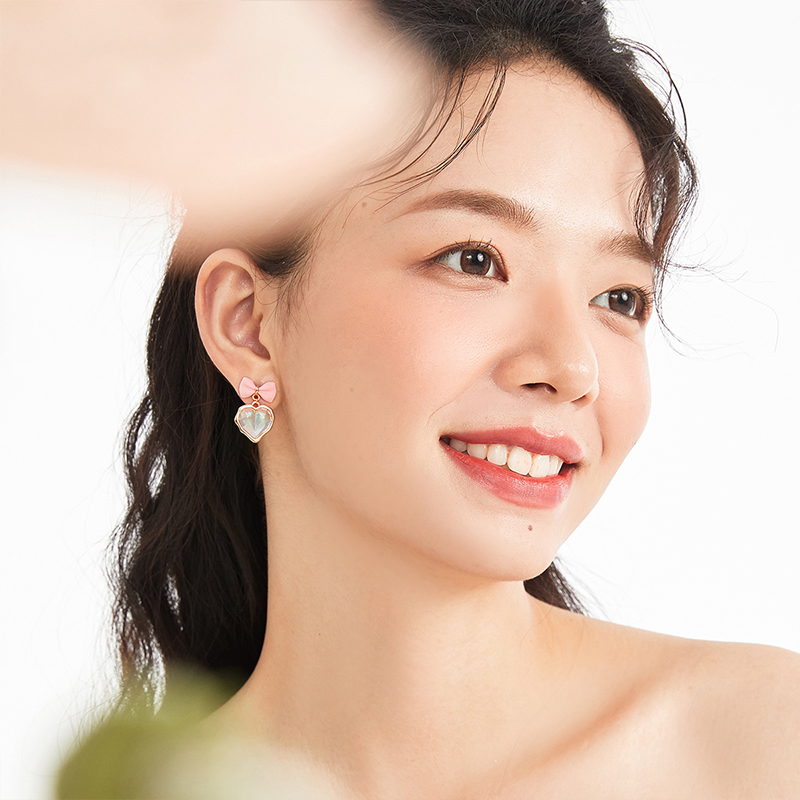 愛心蝴蝶結少女心耳環