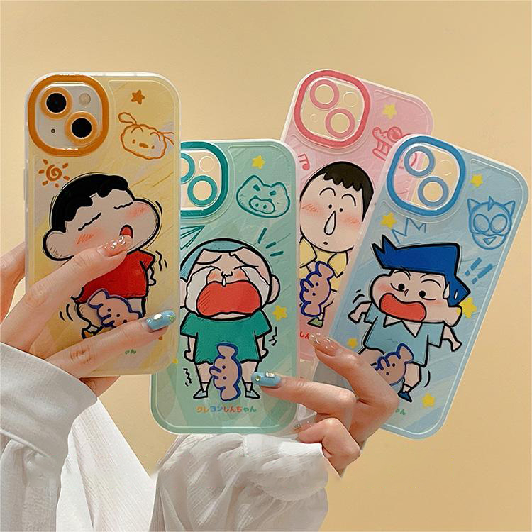 卡通旋轉小新iphone手機保護殼