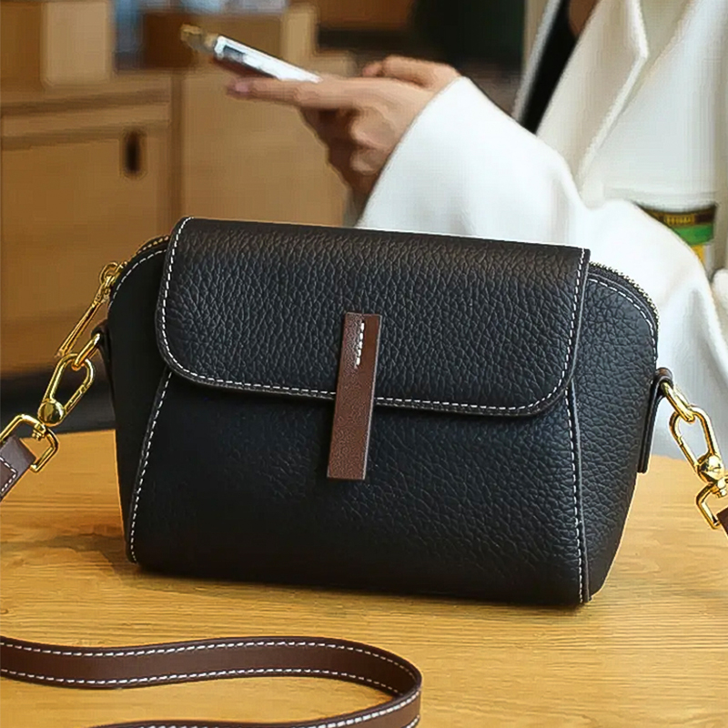 秋冬真皮包包 斜背小方包