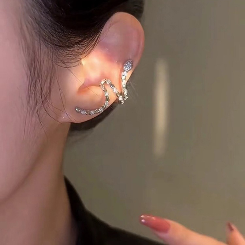 蛇形無耳洞耳骨夾耳環