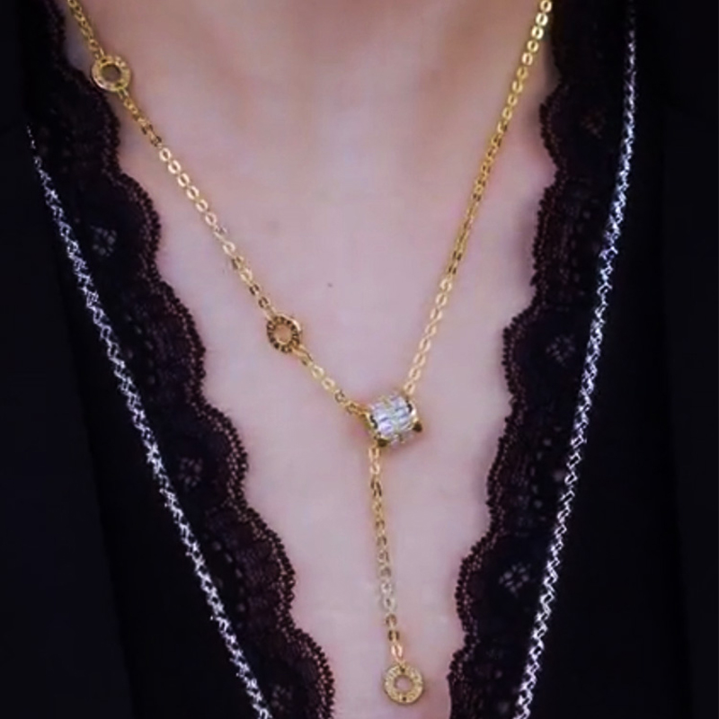 閃鑽純銀小蠻腰鎖骨項錬