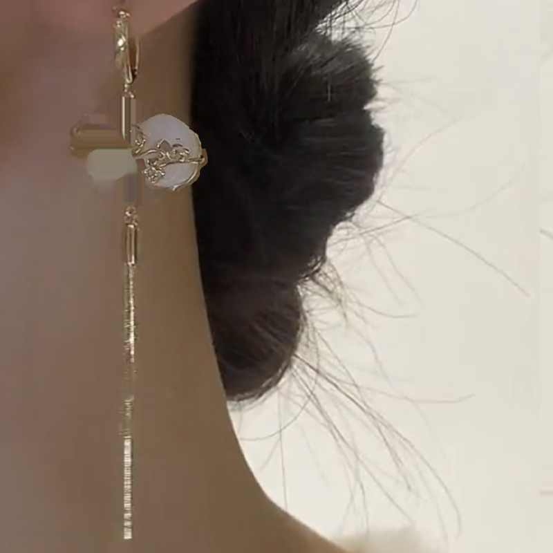  新款平安扣流蘇耳環  