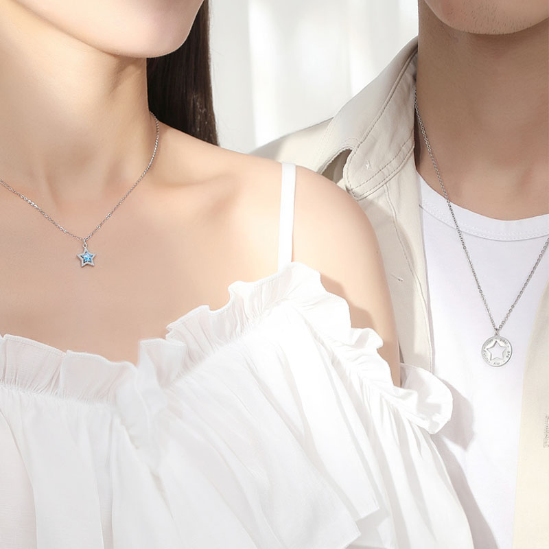 幸運星情侶項錬 純銀項錬