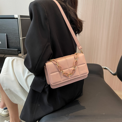 COOLE真皮女包2023新款小众设计潮流高级纯色精致简约百搭斜挎小方包