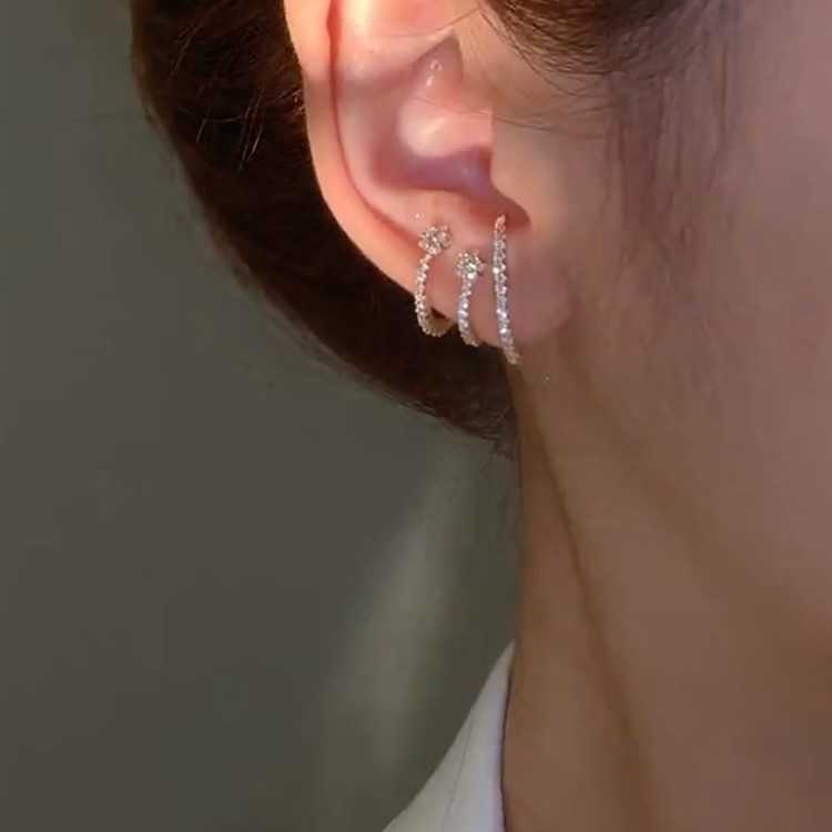 氣質耳骨夾無耳洞鋯石夾式耳環