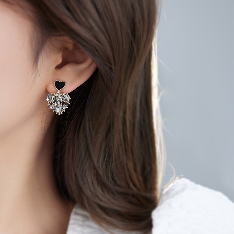 日韓愛心簡約復古耳環
