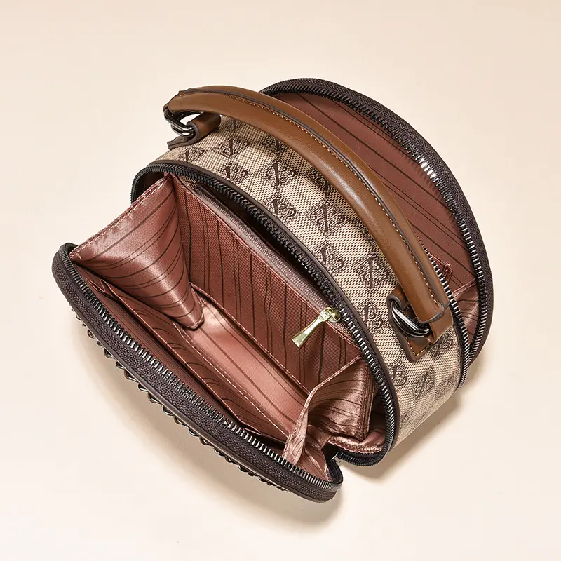 熊印章復古時尚單邊真皮女士斜挎手提包